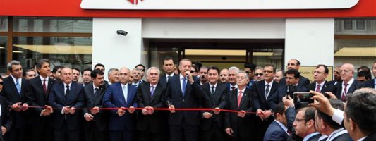 Islamic Bank window opening in Istanbul